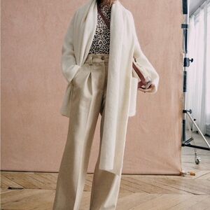 Sezane Théophile Trousers Beige Chiné - Size 34